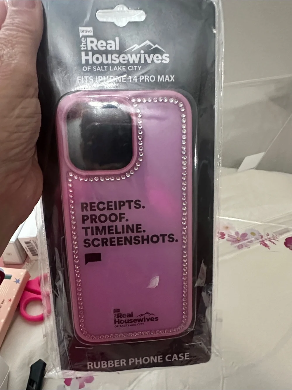 Pink Rhinestone iPhone 14 Pro Max Case NWT by Bravo